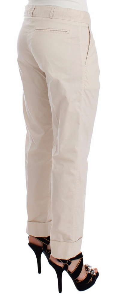 Shop Ermanno Scervino Beige Chinos Casual Dress Pants Women's Khakis