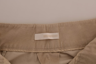 Shop Ermanno Scervino Beige Cotton Bootcut Women's Pants