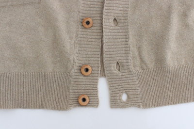 Shop Ermanno Scervino Beige Cardigan Wool Cashmere Sweater Women's Knit