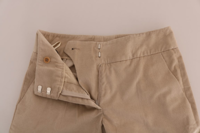 Shop Ermanno Scervino Beige Cotton Bootcut Women's Pants