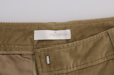 Shop Ermanno Scervino Beige Cotton Corduroys Women's Pants