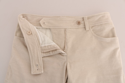 Shop Ermanno Scervino Beige Slim Jeans Corduroy Skinny Women's Pants