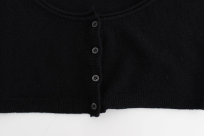 Shop Ermanno Scervino Black Cashmere Cardigan Women's Sweater