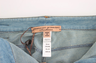 Shop Ermanno Scervino Blue Capri Pants Cropped Women's Jeans