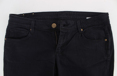 Shop Ermanno Scervino Blue Cotton Blend Casual Fit Women's Pants