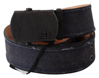 Shop Ermanno Scervino Blue Leather Ratchet Buckle Women's Belt