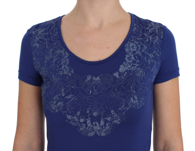 Shop Ermanno Scervino Blue Modal Stretch Women's T-shirt