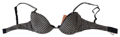Ermanno Scervino Women   Stripes Lace Reggiseno Bra Underwear In Blue