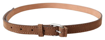 Shop Ermanno Scervino Elegant Slim Leather Waist Belt In Women's Brown