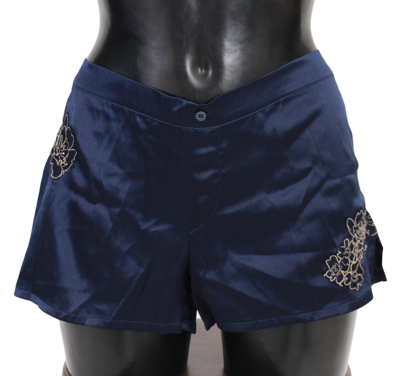Shop Ermanno Scervino Cotton Blue Lingerie Shorts Women's Underwear