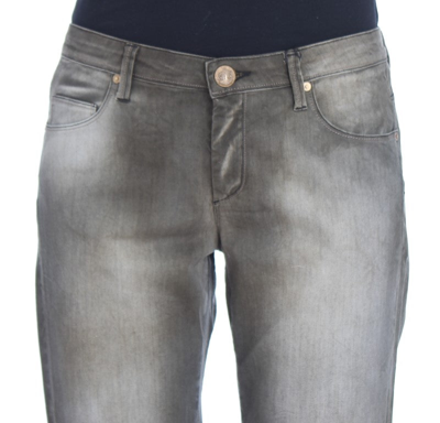 Shop Ermanno Scervino Gray Cotton Blend Loose Fit Boyfriend Women's Jeans