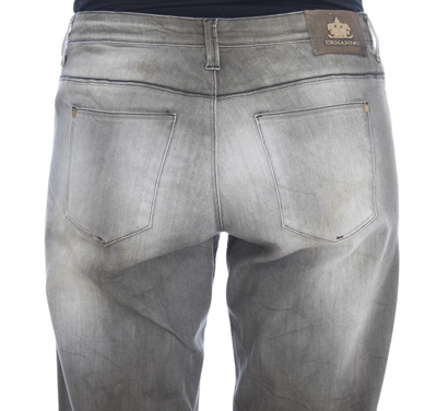 Shop Ermanno Scervino Gray Cotton Blend Loose Fit Boyfriend Women's Jeans