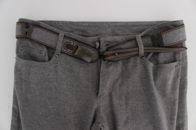 Shop Ermanno Scervino Gray Cotton Slim Fit Casual Bootcut Women's Pants