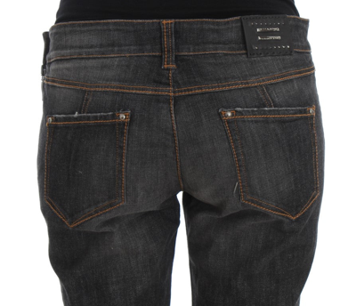 Shop Ermanno Scervino Gray Cotton Slim Fit Denim Women's Jeans