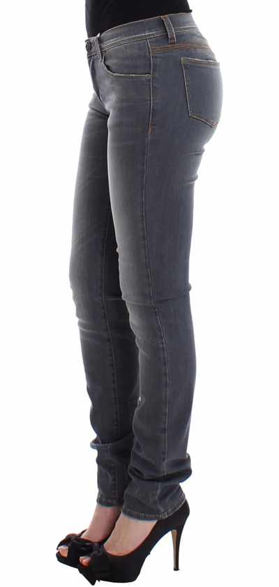 Shop Ermanno Scervino Gray Slim Jeans Denim Pants Skinny Leg Women's Stretch