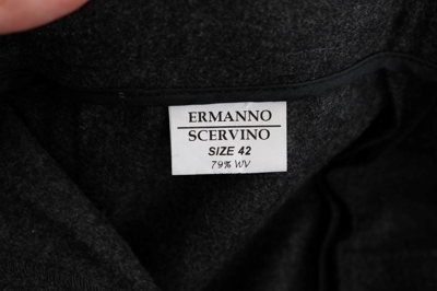 Shop Ermanno Scervino Gray Virgin Wool Skinny Casual Women's Pants