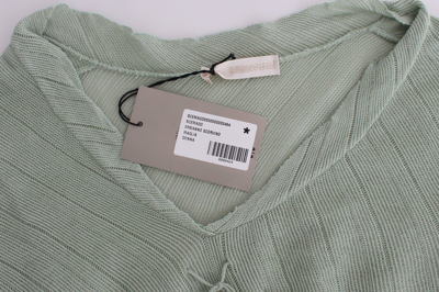 Shop Ermanno Scervino Green Lightweight Knit Sweater Top Women's Blouse