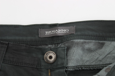 Shop Ermanno Scervino Green Slim Jeans Denim Pants Straight Leg Women's Stretch
