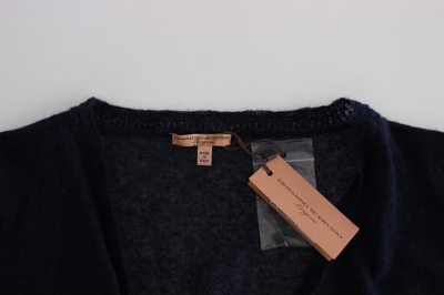 Shop Ermanno Scervino Lingerie Knit Blue Wool Sweater Women's Cardigan