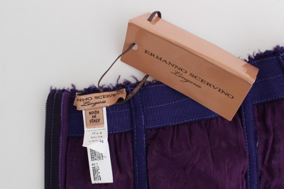 Shop Ermanno Scervino Lingerie Purple Corset Bustier Top Floral Women's Lace