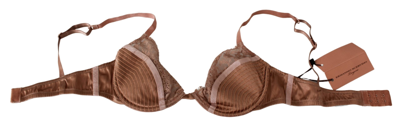 Ermanno Scervino Women  Nude Lace Push Up Silk Underwear In Multicolor