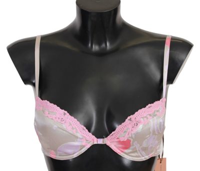 Shop Ermanno Scervino Chic Pink Lace Silk Blend Push Up Women's Bra