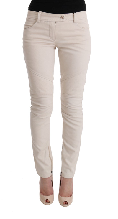 Shop Ermanno Scervino White Slim Fit Casual Women's Jeans