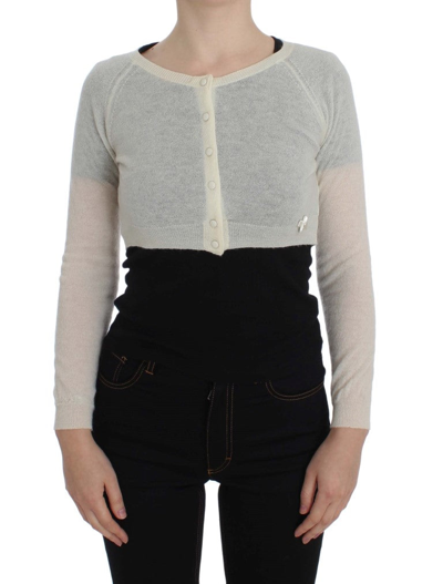 Shop Ermanno Scervino White Wool Blend Sweater Women's Cardigan