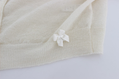 Shop Ermanno Scervino White Wool Blend Sweater Women's Cardigan