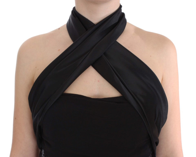 Shop Exte Black Neck Wrap Top Women's Blouse