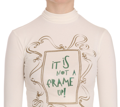 Shop Exte Crew Neck It Is Not A Frame Up! Print Women's Blouse In White