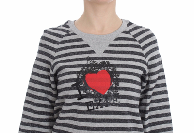 Shop Exte Chic Gray Striped Crew-neck Women's Sweater