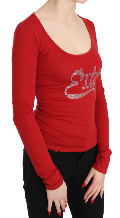 Shop Exte Red Crystal Embellished Long Sleeve Women's Top