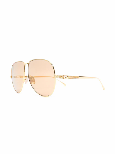 Shop Fendi Women's Gold Metal Sunglasses