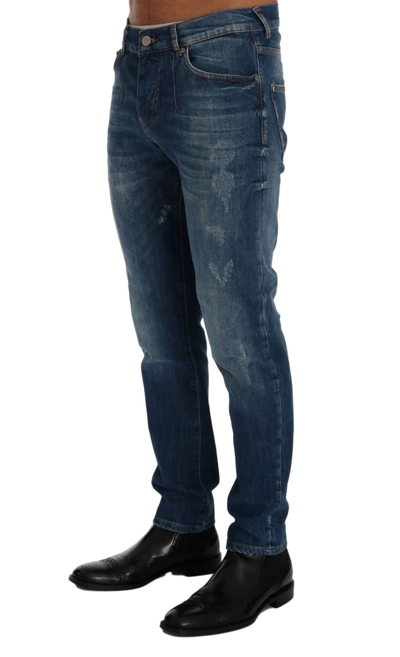 Shop Frankie Morello Blue Wash Perth Slim Fit Men's Jeans
