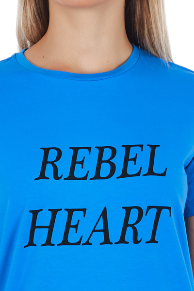 Shop Frankie Morello Light-blue Cotton Tops &amp; Women's T-shirt