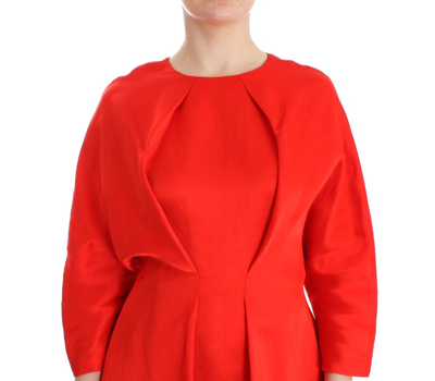 Shop Fyodor Golan Radiant Red Linen Blend Artisan Women's Dress