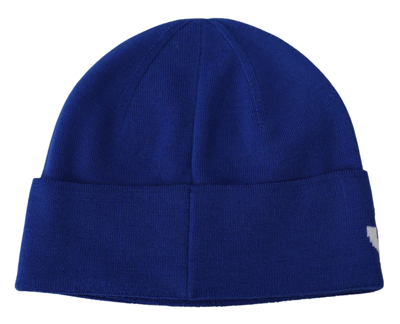 Shop Givenchy Chic Unisex Cobalt Wool Beanie With Logo Men's Detail In Blue