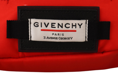 Shop Givenchy Red Polyamide Downtown Large Bum Belt Men's Bag