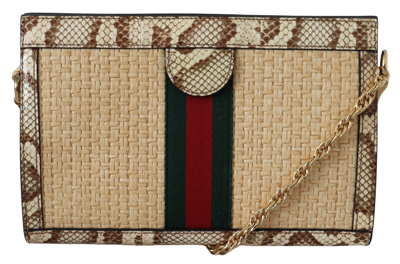 Shop Gucci Beige Orphidia Chain Shoulder Women's Bag