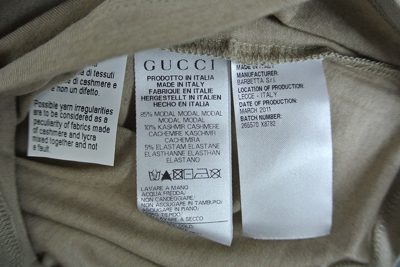 Gucci Kids Beige Modal Cashmere Horsebit Turtle Neck T Shirt (size 4) In Beige