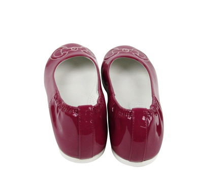 Gucci Kids Magenta Patent Leather Horsebit Stitch Ballet Flat 297467 In Magenta