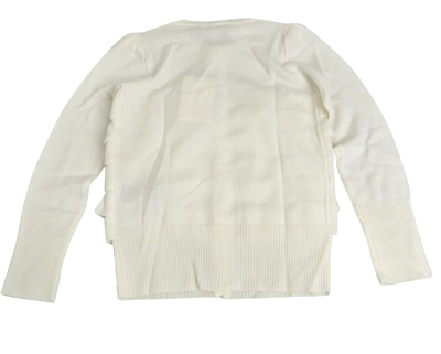 Gucci Kids White Ruffle Wool / Cashmere / Silk Sweater Top(size 4) In White