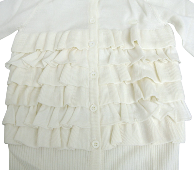 Shop Gucci Kids White Ruffle Wool / Cashmere / Silk Sweater Top(size 4)
