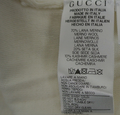 Shop Gucci Kids White Ruffle Wool / Cashmere / Silk Sweater Top(size 4)