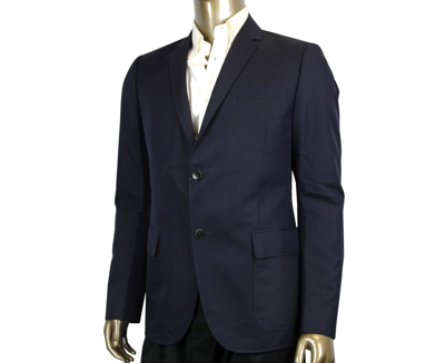 Shop Gucci Men's 2 Button Blue Cotton / Wool / Mohair Dylan'60 Selvage Jacket