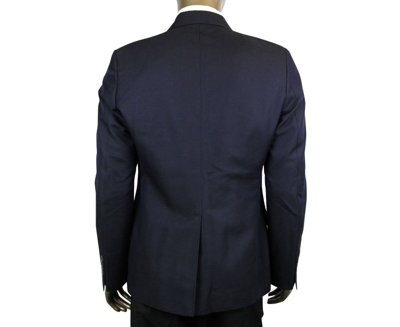 Gucci Embossed Cotton Twill Jacket In Blue