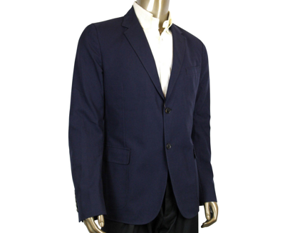Shop Gucci Men's 2 Button Blue Saphire Cotton Jacket
