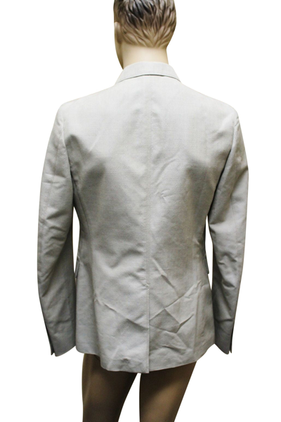 Shop Gucci Men's Beige Blue Coat Jacket Blazer In Beige / Blue