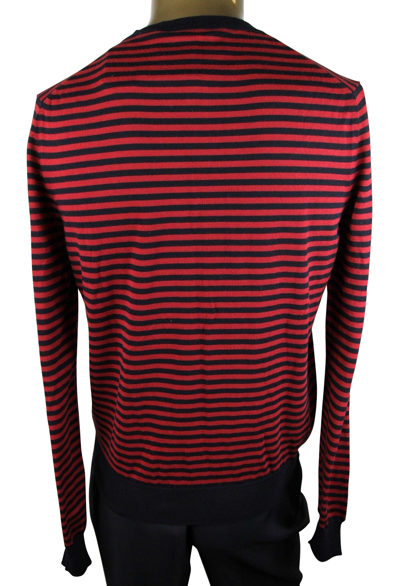 Shop Gucci Men's Black / Red Striped Cashmere Cotton Pullover Sweater 411730 4027 (small)